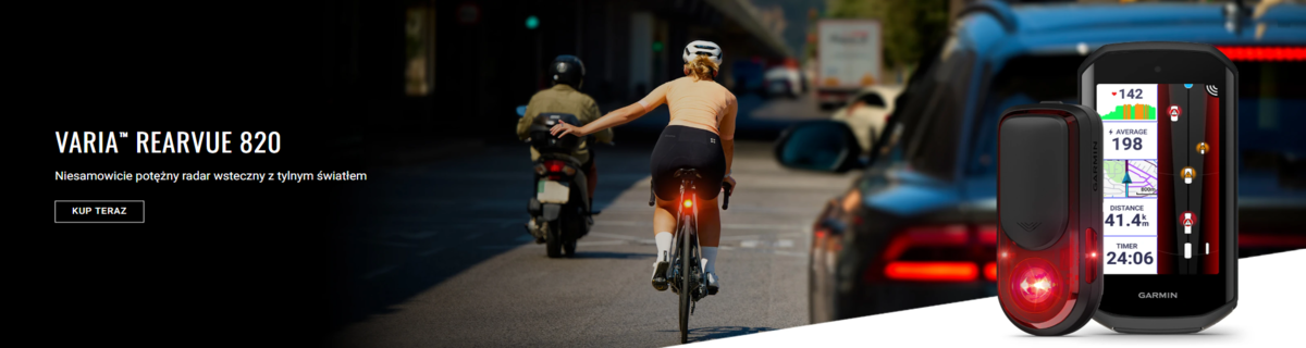 Garmin Varia RearVue 820 radar rowerowy i światło tylne